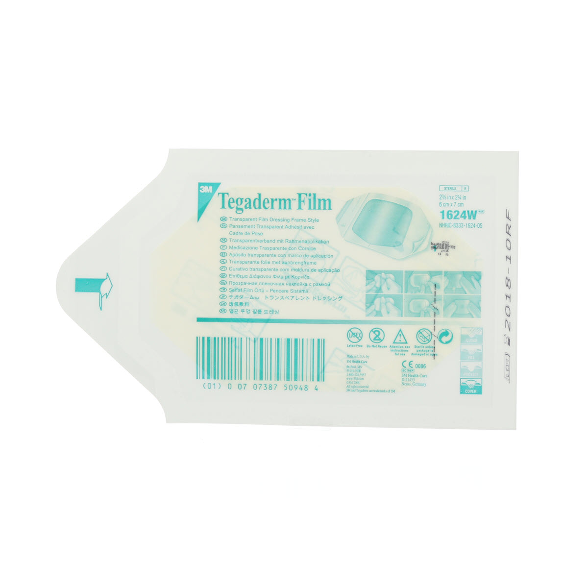 Pansement transparent Tegaderm 6 cm (2,37") x 7 cm (2,75")