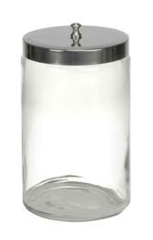 Bocal en verre avec couvercle