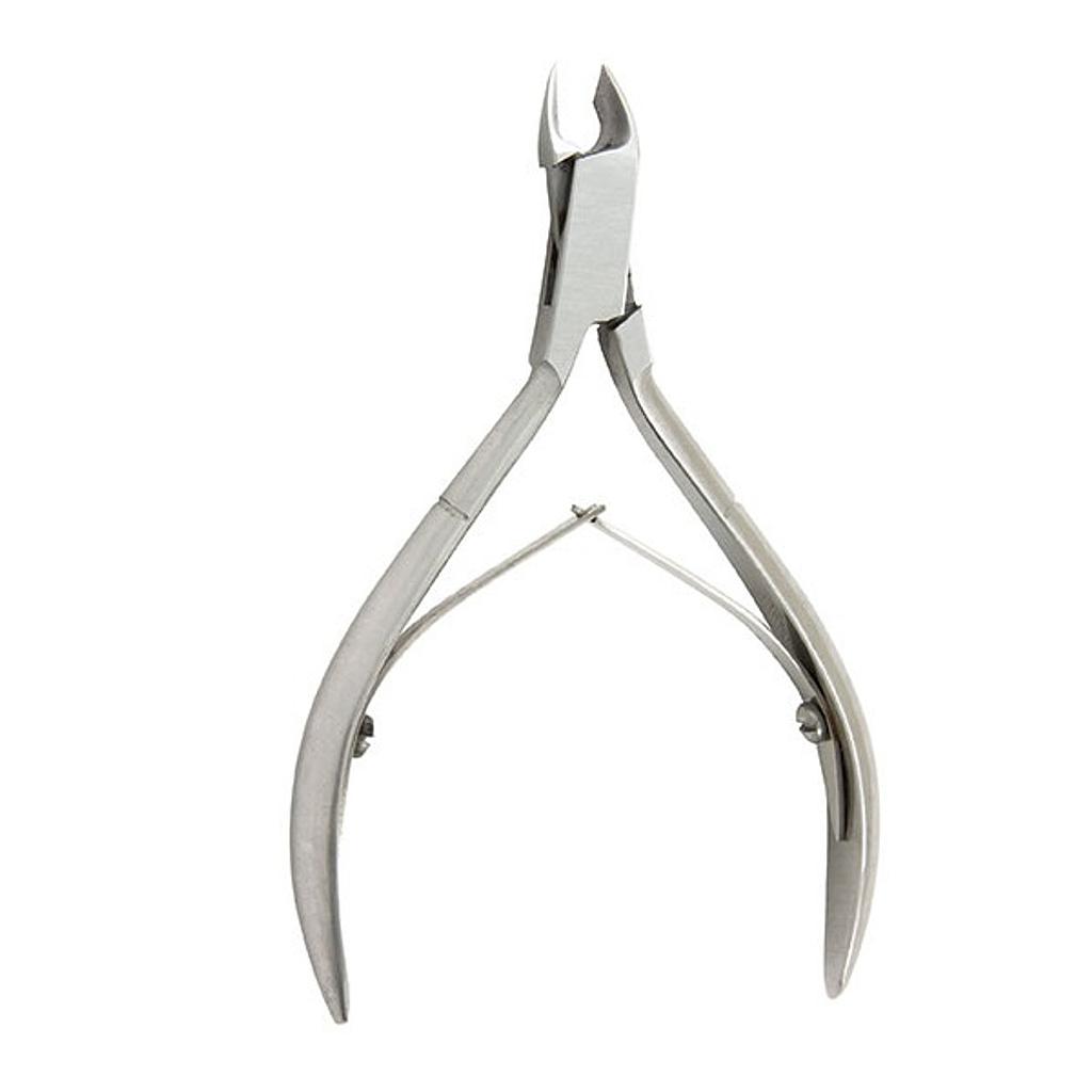 Tissue and cuticle nipper 10 cm (4") convex jaws chrome