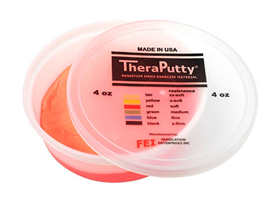 [100-661] Pâte à modeler Theraputty (Rouge [faible], 110.00 g (4.00 oz))