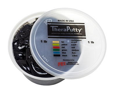 [100-672] Pâte à modeler Theraputty (Noir [x-ferme], 0.45 Kg (1.00 lbs))