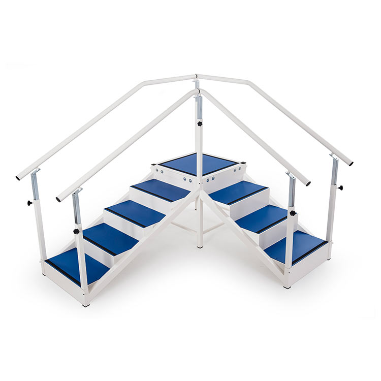 [116-341] 4-Step training staircase with painted steel handrails (Straight)