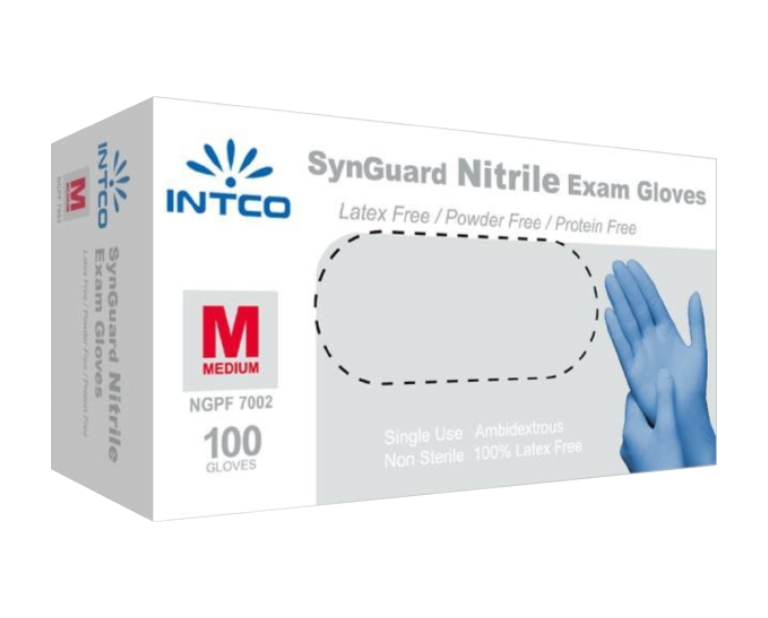 [119-198-L] Gants d'examen Intco non-poudrés en Nitrile - Rég.: 8,95$ (Grand)
