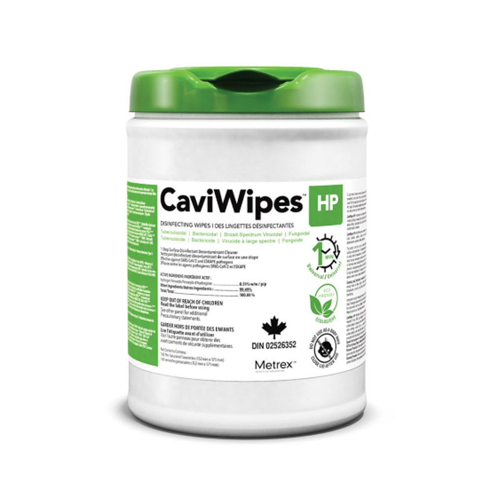 Alcohol-free hydrogen peroxide disinfectant wipes - CaviWipes HP