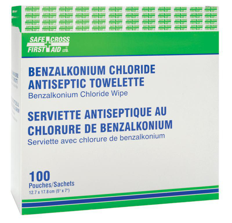Benzalkonium towelettes