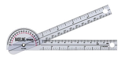 180-degree plastic goniometer