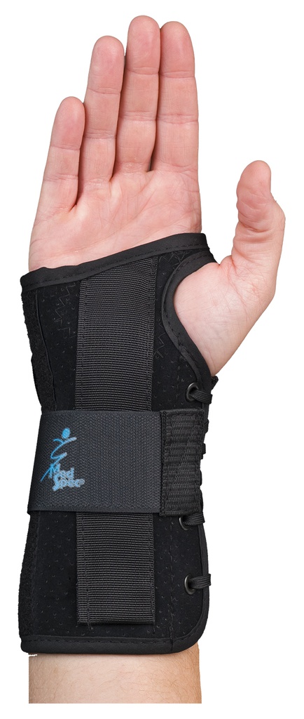 20 cm (8") Black Suede Wrist Lacer - Left - Medium