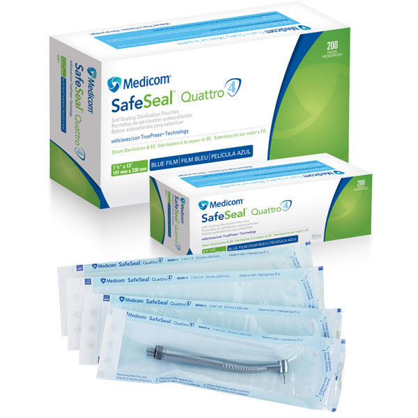 Self-sealing strerilization pouches - 5,7 cm (2,25") x 10 cm (4")