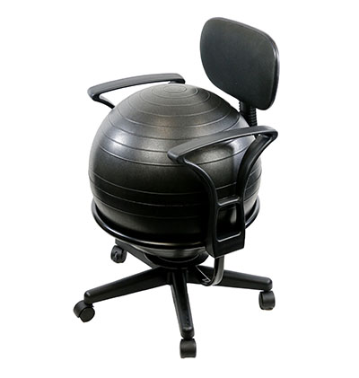 Chaise ballon sur roulette avec ballon de 55 cm (22")