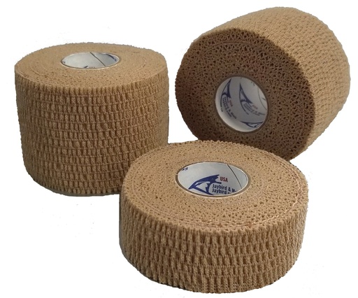 [116-844] Adhesive Stretch Tape latex FREE Jaylastic - Tan (original Jaybird Stretch) - 2" X 7.5 yds (24) - Reg.: 98,95$