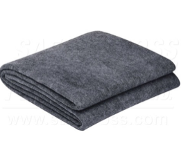 [117-824] Emergency blanket 50% wool 60''x84 '' - Gray