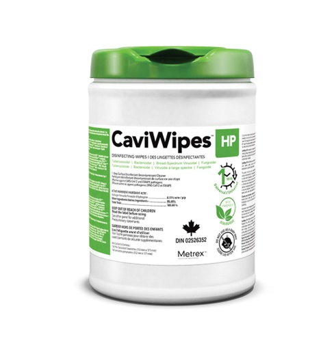 [121-966] Lingettes désinfectantes de peroxyde d'hydrogène sans alcool - CaviWipes HP